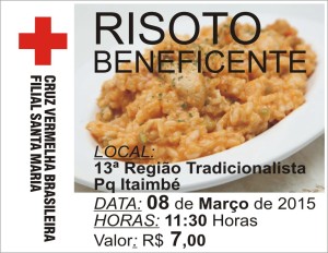 RISOTO BENEFICENTE  CRUZ VERMELHA